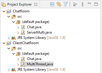 Chat room application using java